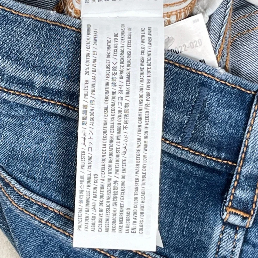 New Abercrombie Kids Straight Jean 13/14 Blue Medium Wash Adjustable Waist NWT
